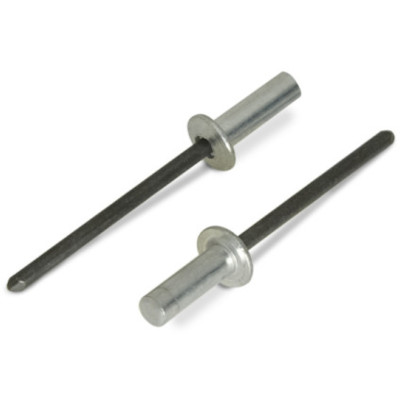 Рекомендуем купить Заклепка вытяжная закрытая 3,2x10,7 со стандартным бортом, алюминий / фосфат. сталь