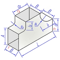 Купить тройник прямоугольного сечения переходный с радиусной врезкой оптом | ПРОТОРГ