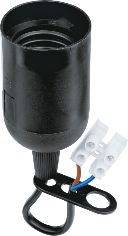 Рекомендуем купить Патрон электрический 71 288 NLH-P-F-BL-E27-TB пластик. подвесной с клеммной колодкой на проводе черн. Navigator 71288