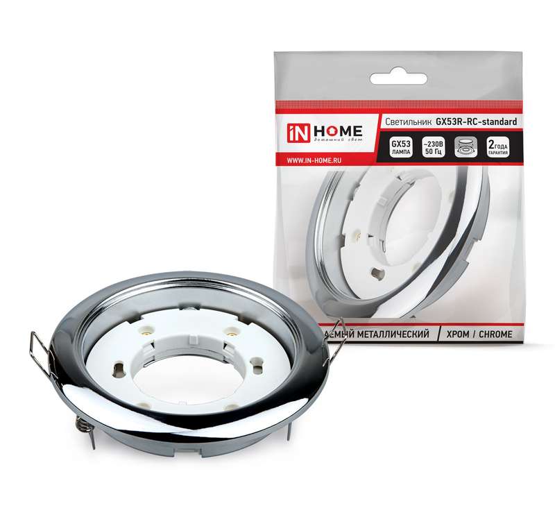 Рекомендуем купить Светильник точечный GX53R-standard RC GX53 IP40 230В встраив. метал. хром. IN HOME 4690612008424