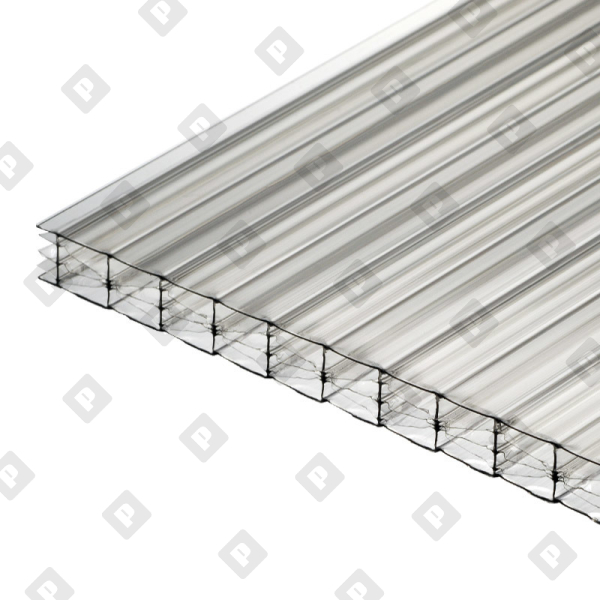 Поликарбонат сотовый прозрачный 4 мм 2100х6000 мм - №1