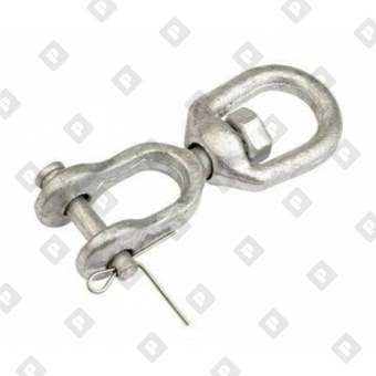 Вертлюг 16мм петля-вилка, оц. сталь - №2