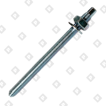 Шпилька к химическому анкеру HIMTEX M16x225 мм с гайкой и шайбой, 5.8 кл. пр. - №1