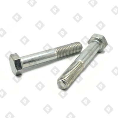 Болт ГОСТ Р ИСО 4014 M12x55 с шестигранной головкой и неполной резьбой, кл. пр. 8.8, оц. сталь - №1