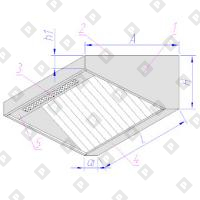 Зонт приточно-вытяжной пристенный тип 1 - №1