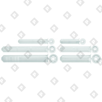 Пластиковая сетчатая гильза EASYFIX 12x80 для пустотелых оснований, под шпильку М6-М8 - №1