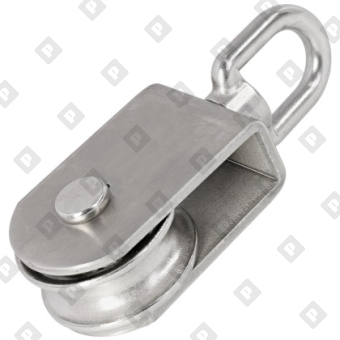 Блок такелажный Art 8392 с вертлюгом 100мм, нерж. сталь А2 - №1