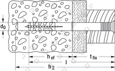 Гвоздевой дюбель fischer N 10x230/180 S с потайным бортиком - №2