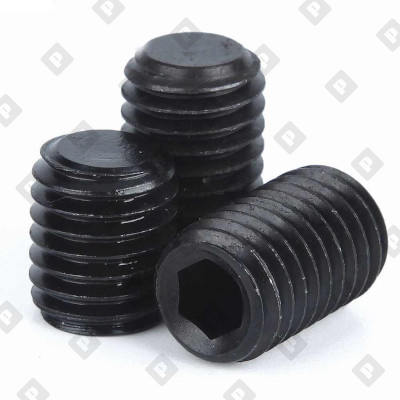 Винт установочный DIN 913 М5x10  с плоским концом и внутренним шестигранником, кл. пр. 12.9, фос. покрытие - №1