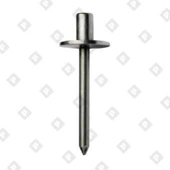 Заклепка вытяжная закрытая 3,2x9,5 с увеличенным бортом Ø 10 мм, оц. сталь / оц. сталь - №1