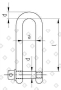 Скоба такелажная D-образная ART 8259 Ø10 мм удлиненная, нерж. сталь А4