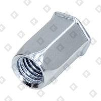 Заклепка М10x22 шестигранная с внутренней резьбой и уменьшенным бортом, оц. сталь - №1