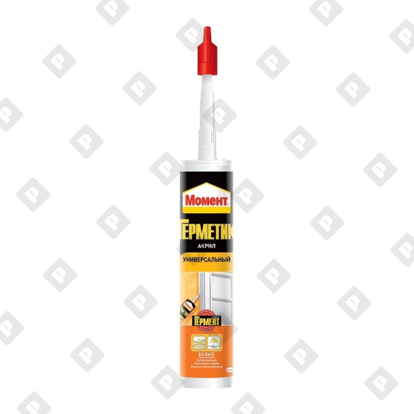 Герметик Момент Акриловый универсальный, белый (420 мл) - №1