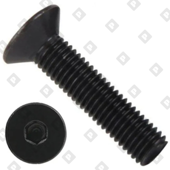 Винт DIN 7991 M12x50 с потайной головкой и внутренним шестигранником, кл. пр. 10.9, окс. сталь - №3