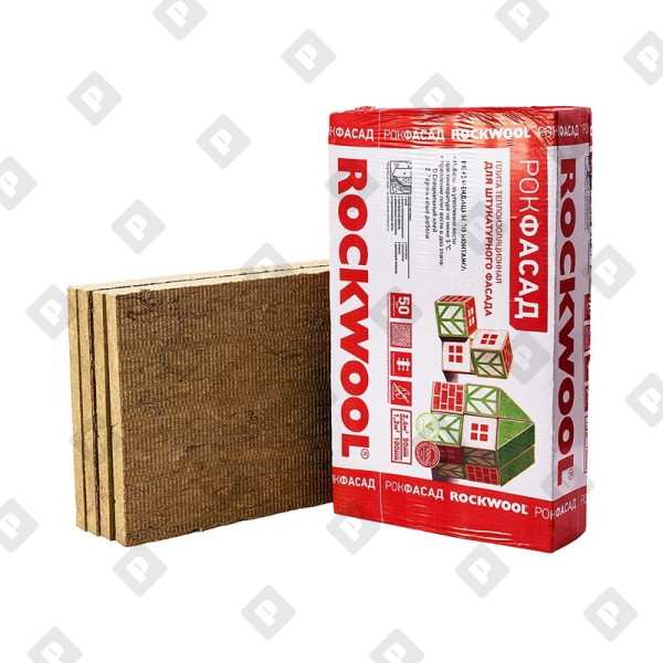 Утеплитель Rockwool Рокфасад 1000х600х100 мм, 2 шт - №1
