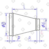 Переход сварной круглого сечения - №1