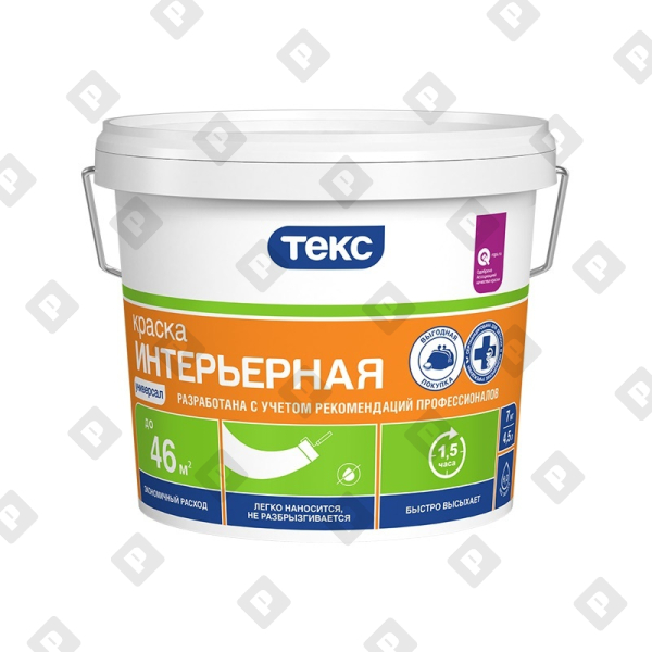 Краска в/д интерьерная Текс Универсал (7 кг) - №1