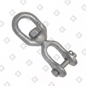 Вертлюг 16мм петля-вилка, оц. сталь - №1