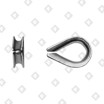 Коуш DIN 6899 для троса Ø18мм, оц. сталь - №3