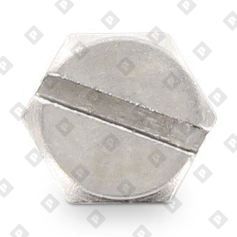 Болт DIN 933 SZ M3x5 с шестигранной головкой, прямым шлицем и полной резьбой, нерж. сталь A2 - №2