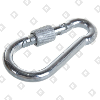 Карабин пожарный с фиксатором ART 814594 (DIN 5299D) 5x50, нерж.сталь А4 - №1