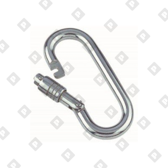 Карабин овальный с пружинной муфтой ART 8960 10x110, нерж. сталь A4 - №1