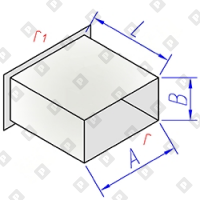 Врезка сварная прямоугольного сечения - №1