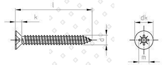 DIN 7982 A2 C 2,9X25 Z - №4
